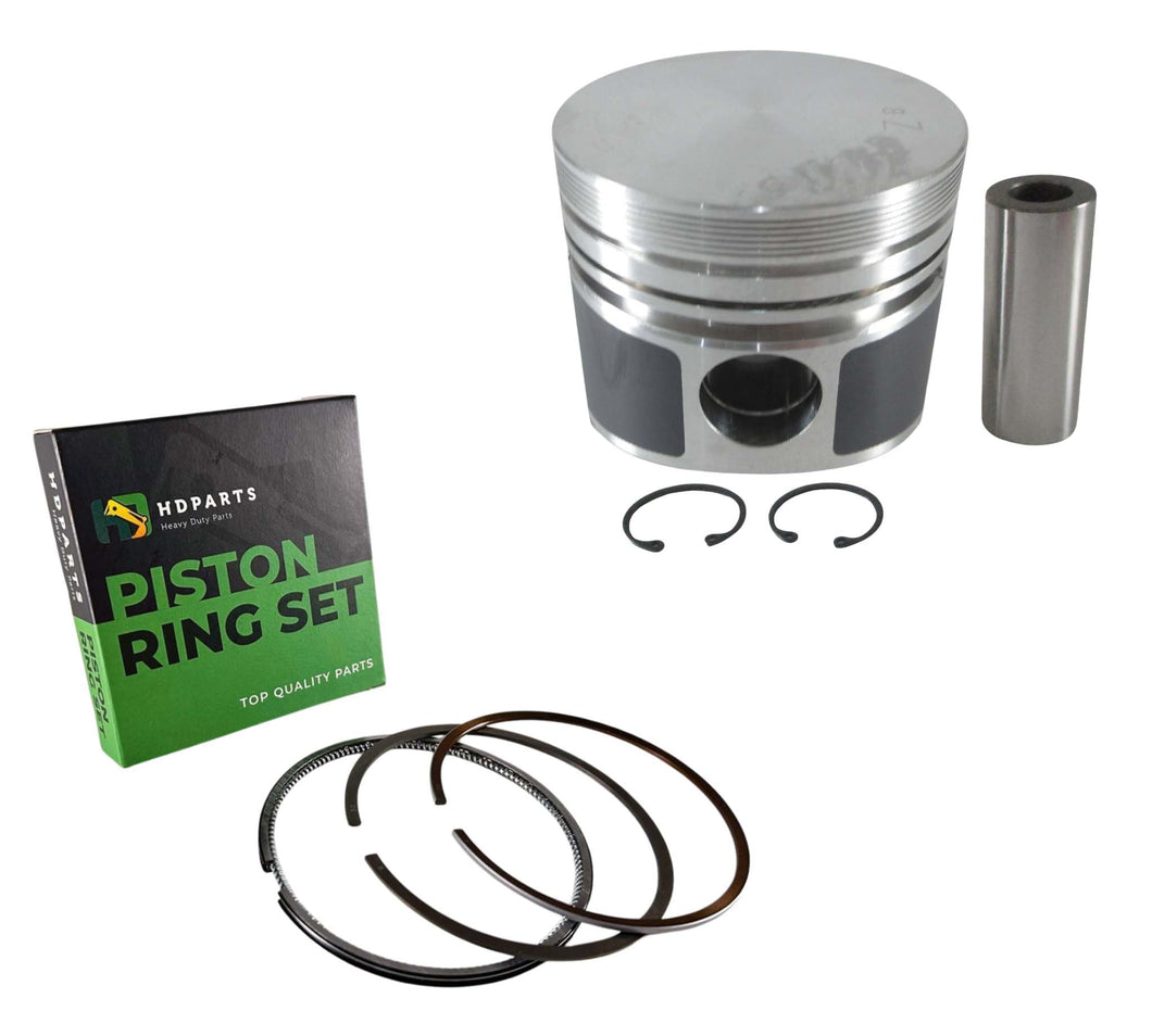 HDParts Piston and Ring Set for Kubota ZB600 / D850 / V1100