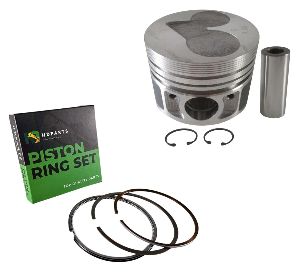 HDParts Piston and Ring Set for Kubota D1105 / V1505